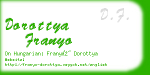 dorottya franyo business card